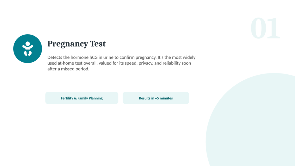 Icon representing an at-home pregnancy test