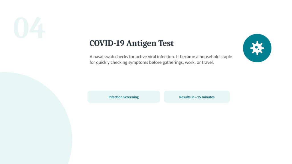 Icon representing an at-home COVID-19 antigen test
