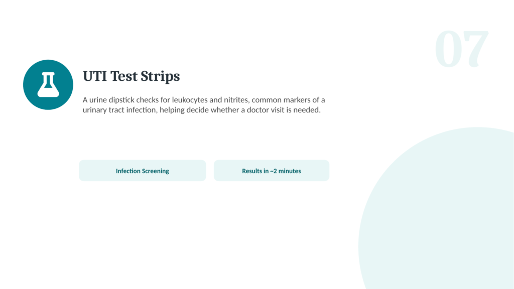 Icon representing at-home UTI test strips