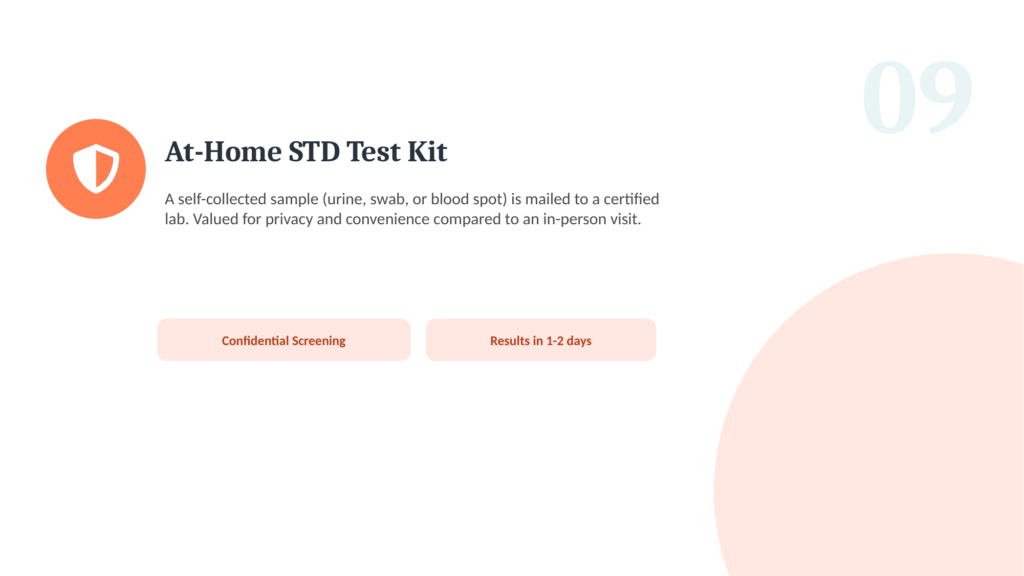 Icon representing an at-home STD test kit