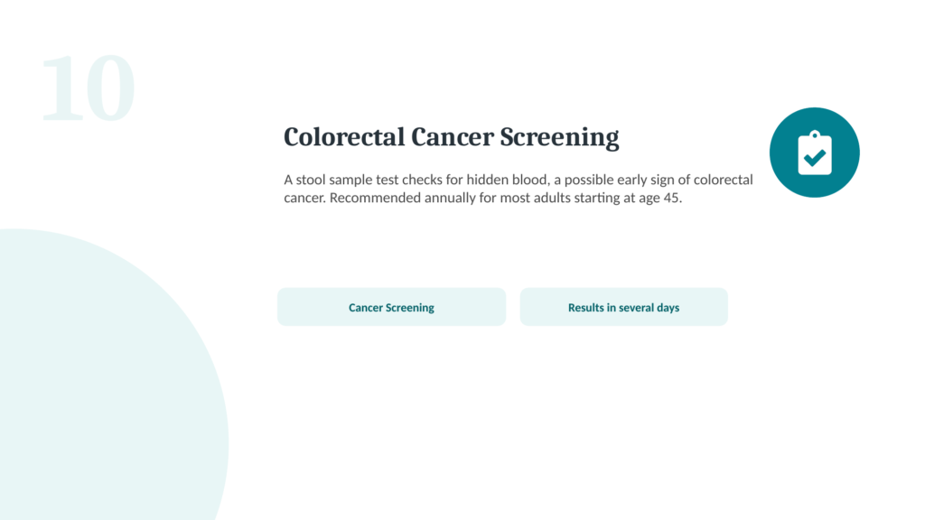 Icon representing an at-home colorectal cancer screening test